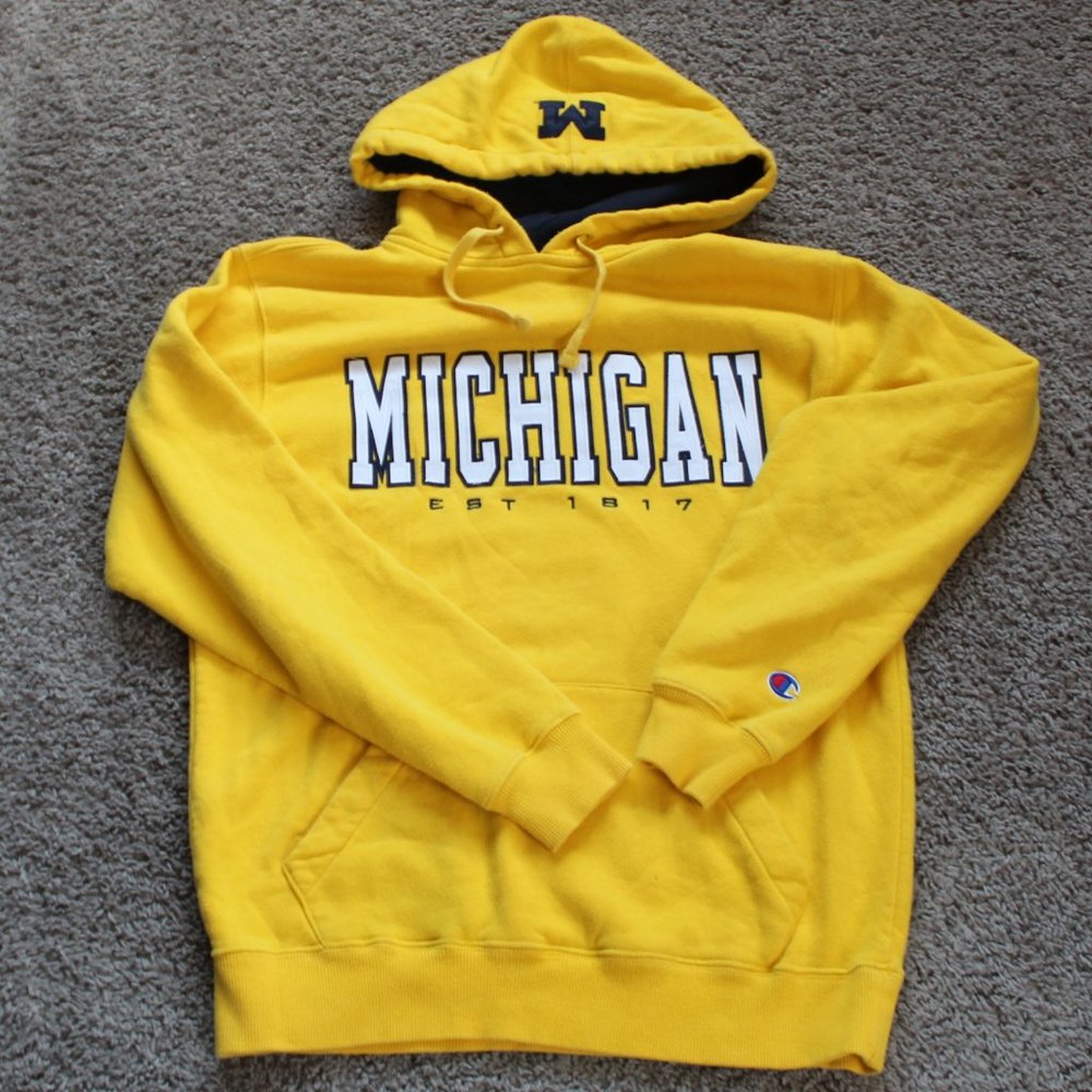 Vintage Michigan Wolverines Champion Embroidered Hoodie